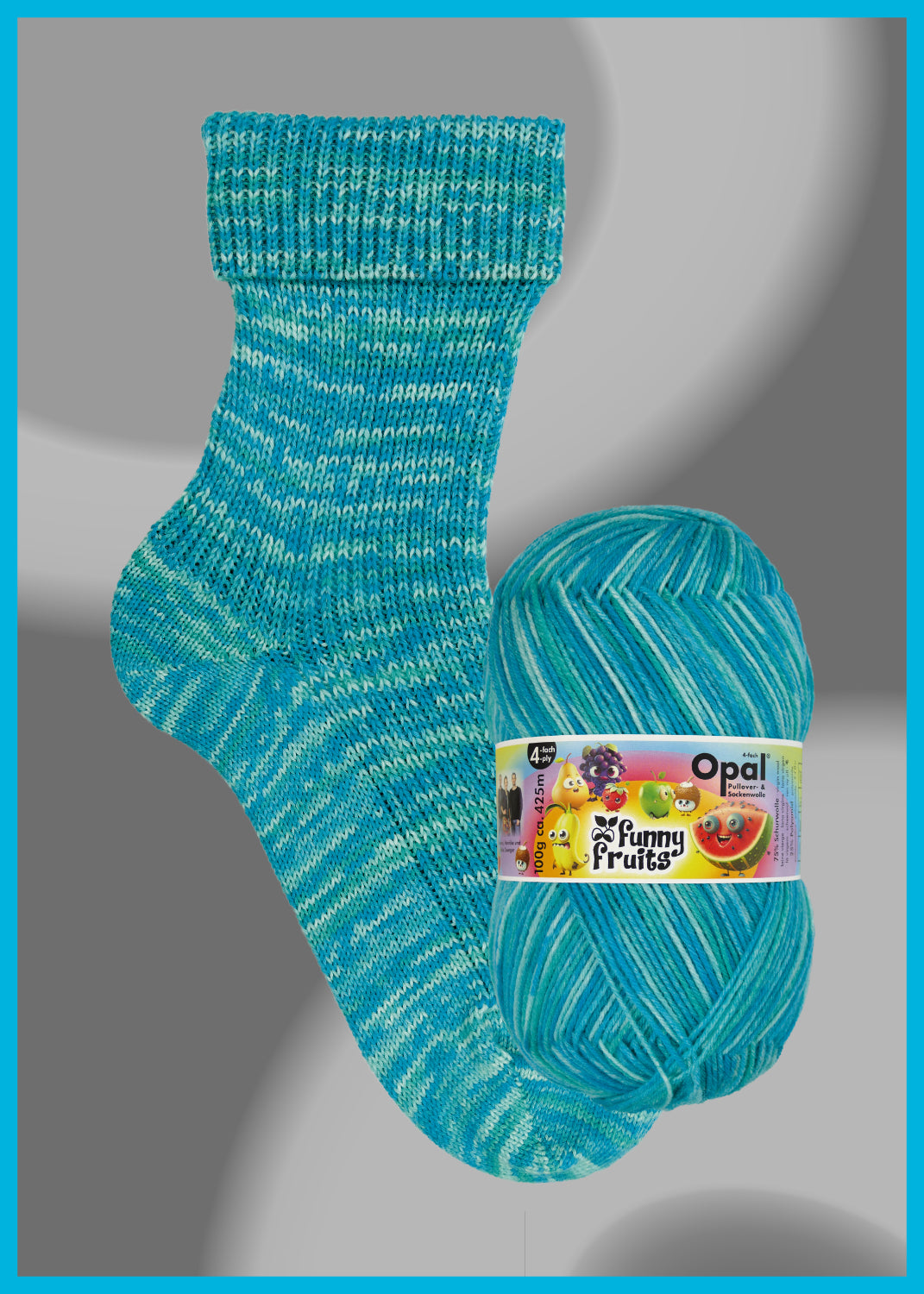Opal - 4 ply - Socks Funny Fruits